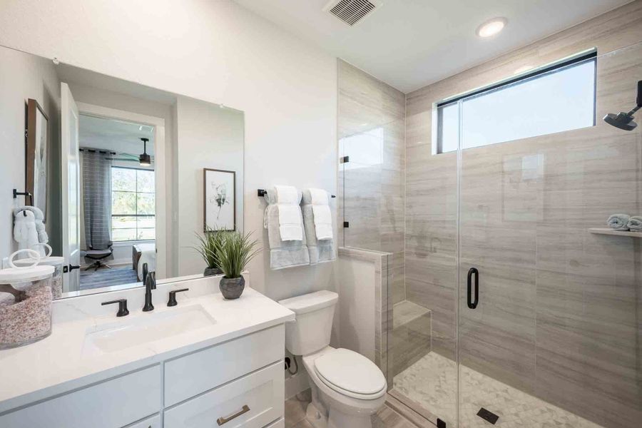 Representative furnished interior of a home built from the Meritage by Tri Pointe Homes in Legacy Grove 1/2 Acre, Montgomery (Image 34).