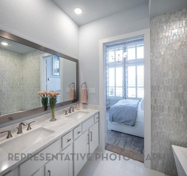 Furnished interior view inside a new home in Bridgeland Central: The Villas, Cypress (Image 27). Furnished interior view inside a new home in Bridgeland Central: The Villas, Cypress (Image 27).