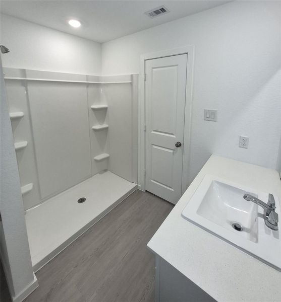 Shower view in primary bath