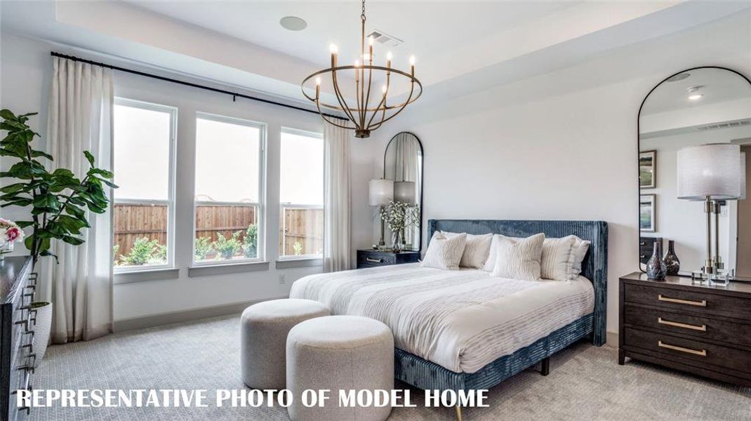 You'll find dreamy owner's suites designed for rest and relaxation in all of our homes in Watson Branch.  REPRESENTATIVE PHOTO