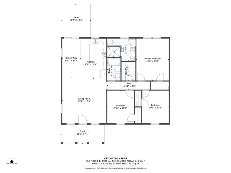 2D floor plan layout of this home in , Shelby, NC (Image 3).