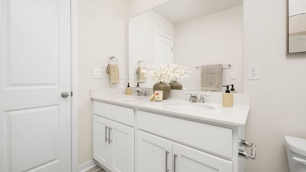 Furnished interior view inside a new home in Tap Root Farms, Fletcher (Image 21).