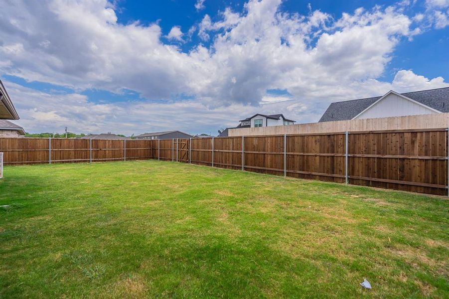 yard with privacy fence