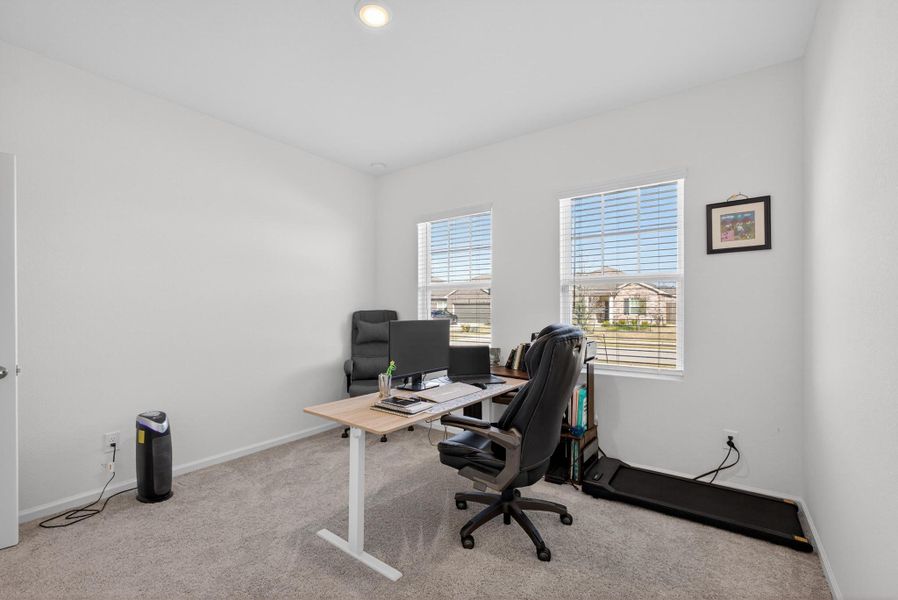 Furnished interior view inside a new home in Harrington Trails at The Canopies, New Caney (Image 8).