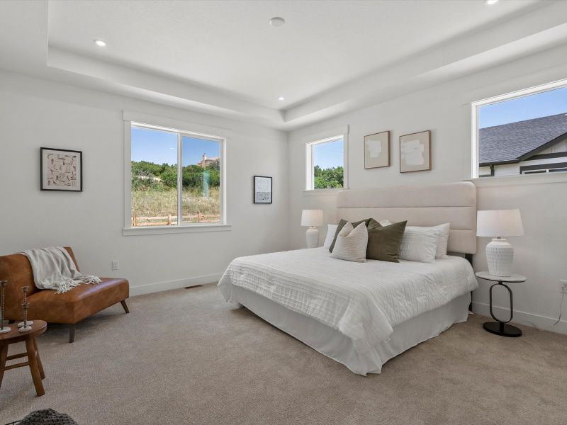 Representative furnished interior of a home built from the Reese by Lokal Homes in Jackson Creek, Monument (Image 8).