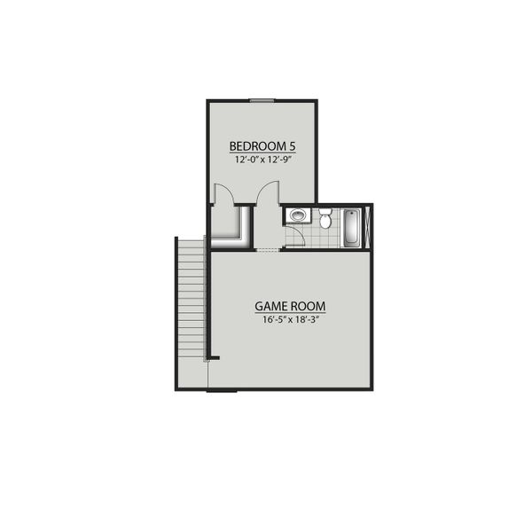 2D floor plan layout for the Freedom IV S by DSLD Homes in The Estates at Highland Reserves, Pleasant View, TN (Image 3).