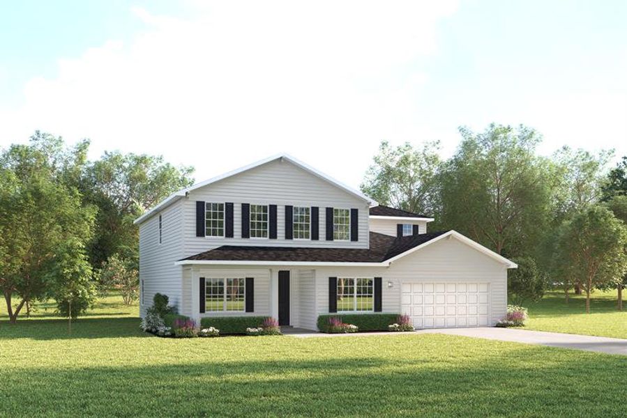 Representative exterior photo of a completed home built from the Linden by Ryan Homes in Terra Pines, St. Augustine, FL (Image 1). Representative exterior photo of a completed home built from the Linden by Ryan Homes in Terra Pines, St. Augustine, FL (Image 1).