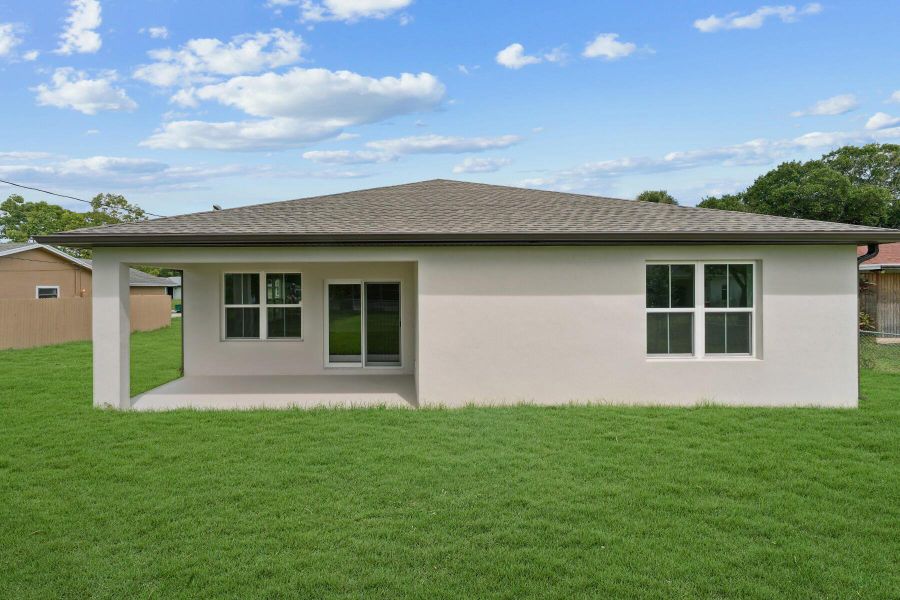 Exterior details and patio area of a home in Aspire at Port St. Lucie, Port St. Lucie (Image 2). Exterior details and patio area of a home in Aspire at Port St. Lucie, Port St. Lucie (Image 2).