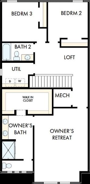 2D floor plan layout of this home in Baseline Foothills Collection, Broomfield, CO (Image 3). 2D floor plan layout of this home in Baseline Foothills Collection, Broomfield, CO (Image 3).