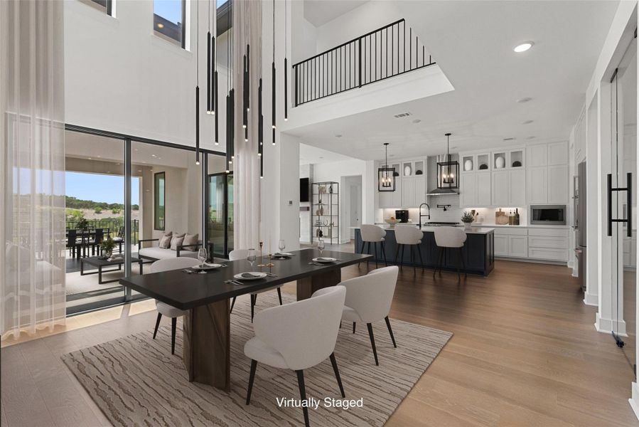 Furnished interior view inside a new home in The Estates at Rough Hollow Vista Ridge, Lakeway (Image 5).