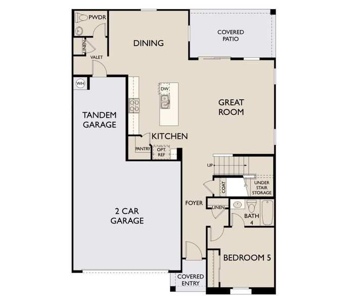 2D floor plan layout for the Daisy by Ashton Woods in Visara, Surprise, AZ (Image 4). 2D floor plan layout for the Daisy by Ashton Woods in Visara, Surprise, AZ (Image 4).