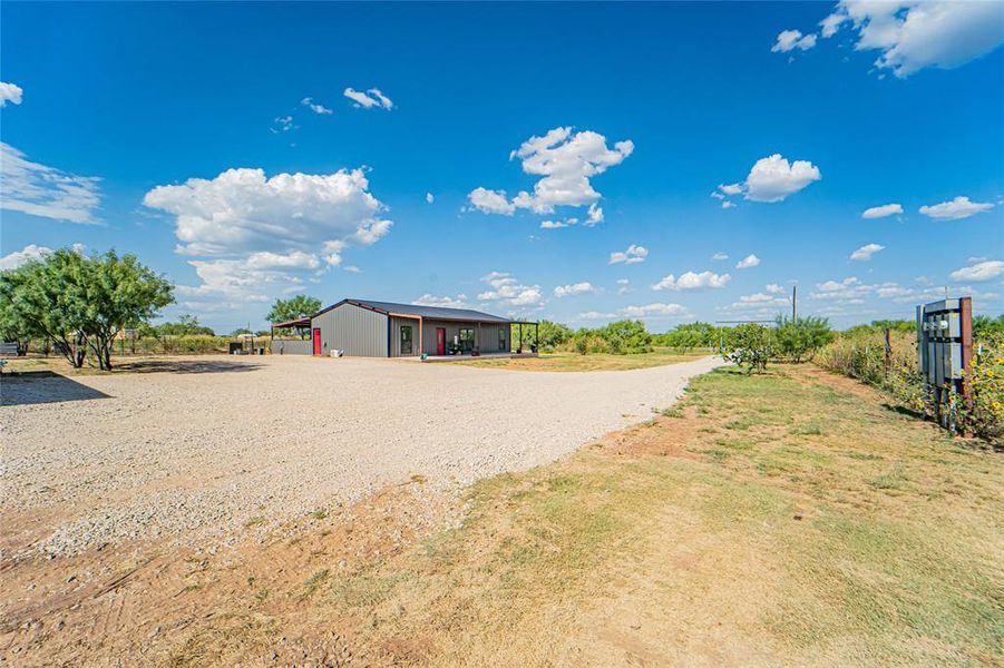 View of dirt / gravel driveway