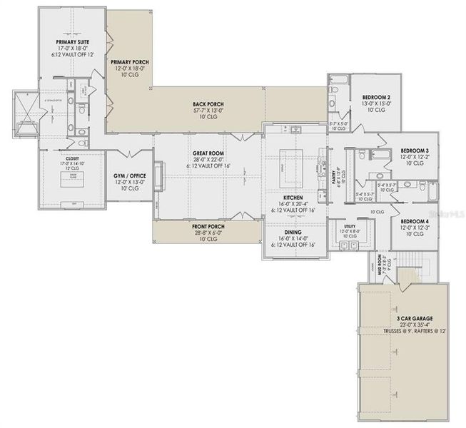 2D floor plan layout of this home in , Archer, FL (Image 1). 2D floor plan layout of this home in , Archer, FL (Image 1).