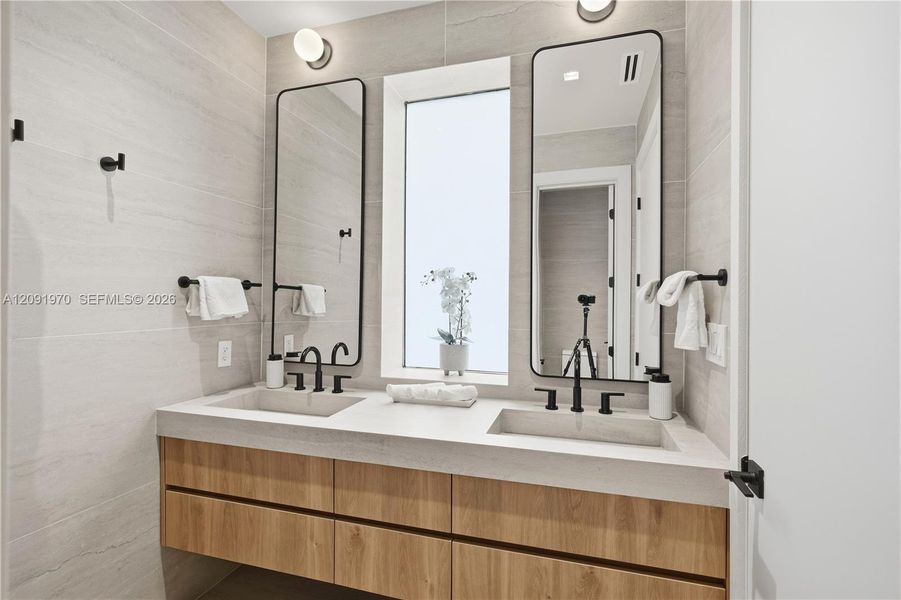 Furnished interior view inside a new home in , Miami (Image 10).