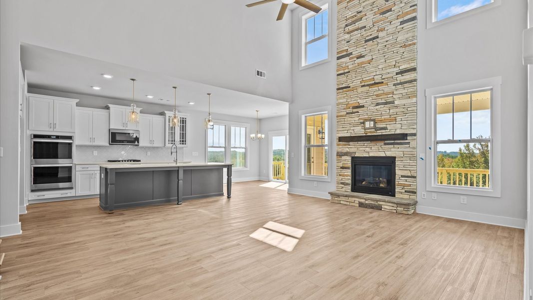 Furnished interior view inside a new home in Kayfield at Midway, Anderson (Image 11).