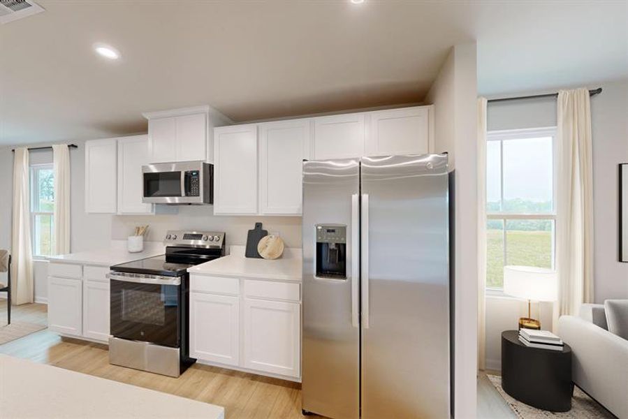 Furnished interior view inside a new home in Wren Woods 2-Story, Gray Court (Image 9).