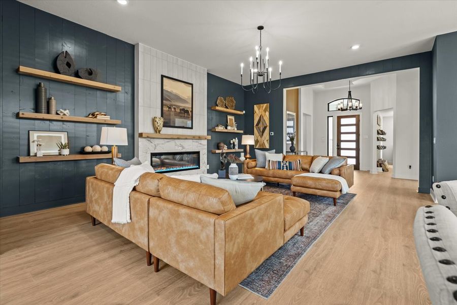 Furnished interior view inside a new home in 6 Creeks, Kyle (Image 33).