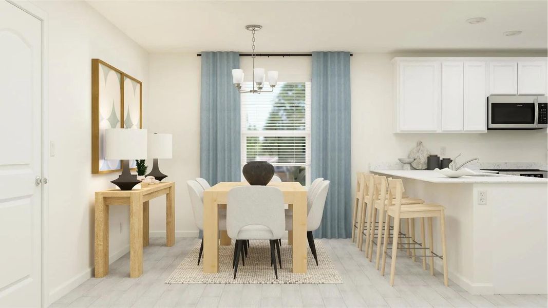 Furnished interior view inside a new home in Rancho Del Cielo, Jarrell (Image 19).