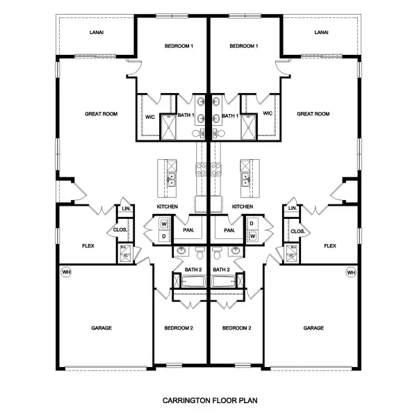 2D floor plan layout for the Carrington by D.R. Horton in Mockingbird Reserve at Winding Oaks, Ocala, FL (Image 4). 2D floor plan layout for the Carrington by D.R. Horton in Mockingbird Reserve at Winding Oaks, Ocala, FL (Image 4).