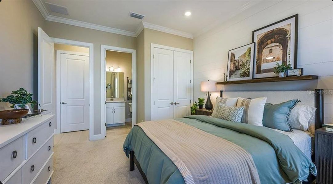 Furnished interior view inside a new home in Esplanade at Wellen Park, Englewood (Image 10).