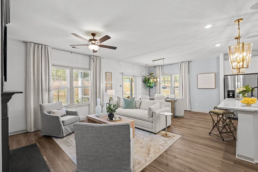 Representative furnished interior of a home built from the Julie II by Great Southern Homes in Peachtree Hills, Lexington (Image 46).