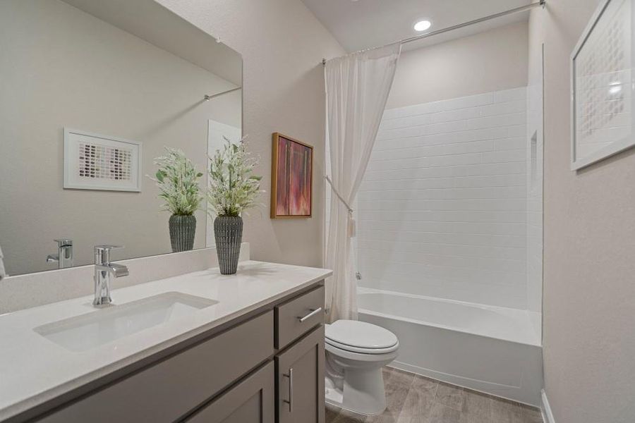 Furnished interior view inside a new home in Bluestem, Rhome (Image 35).