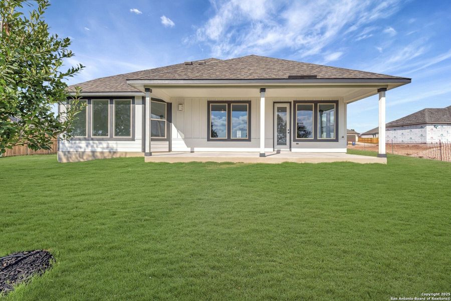 Exterior details and patio area of a home in Preserve at Annabelle Ranch, San Antonio (Image 19). Exterior details and patio area of a home in Preserve at Annabelle Ranch, San Antonio (Image 19).