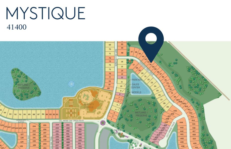 Location of this home within Del Webb Oak Creek