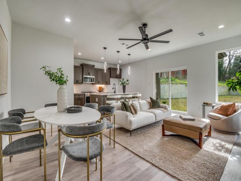 Furnished interior view inside a new home in , Dallas (Image 4).