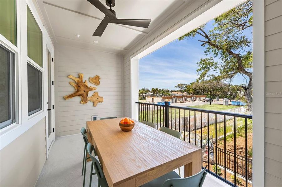 Exterior details and patio area of a home in EvenTide, New Smyrna Beach (Image 3).