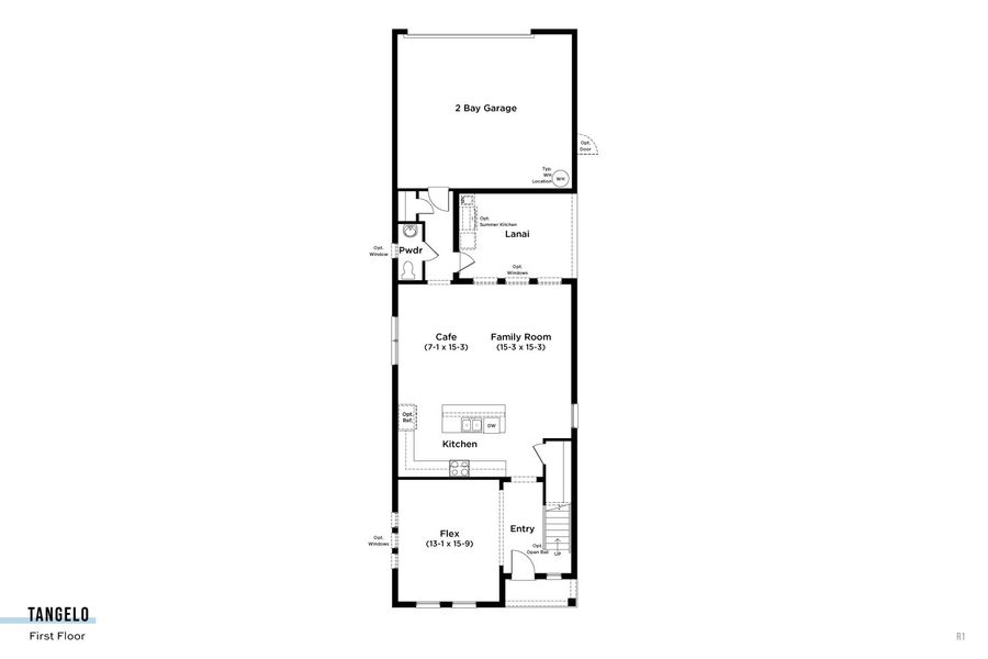 2D floor plan layout for the Tangelo by DRB Homes in Trinity Place, St. Cloud, FL (Image 2). 2D floor plan layout for the Tangelo by DRB Homes in Trinity Place, St. Cloud, FL (Image 2).
