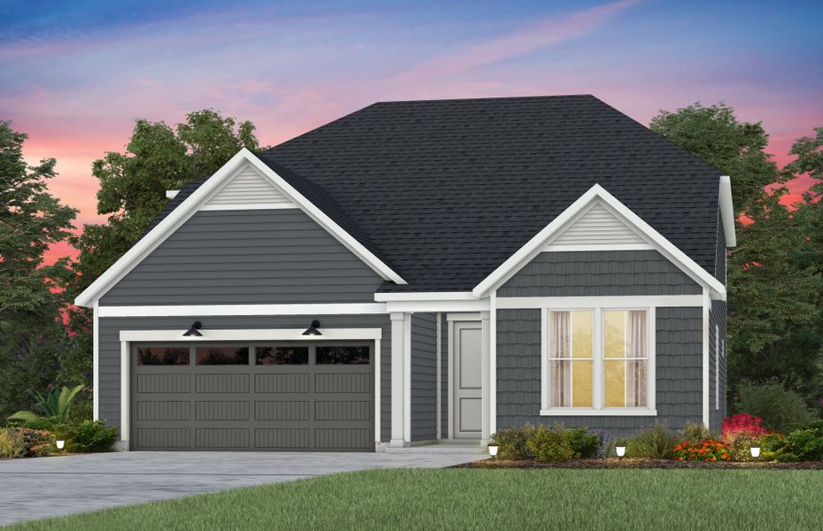 Front exterior of a new home in Kinsdale, Lancaster, SC, highlighting curb appeal (Image 28).