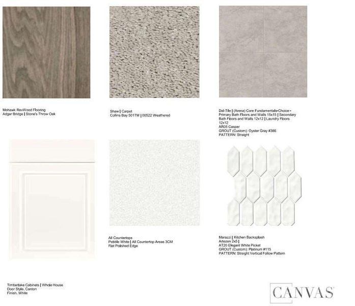 Design Selections. Home is currently under construction, selections subject to change.