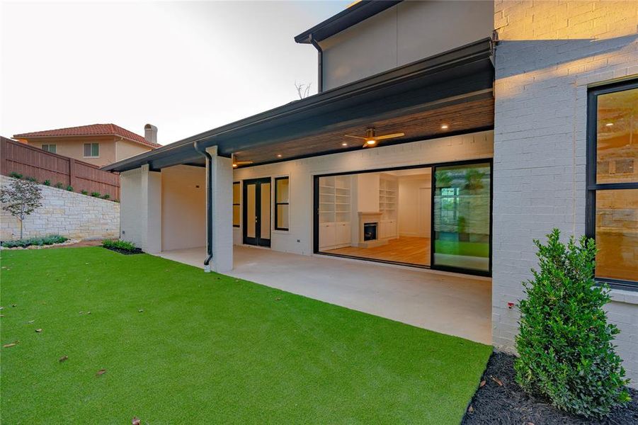 Turfed yard