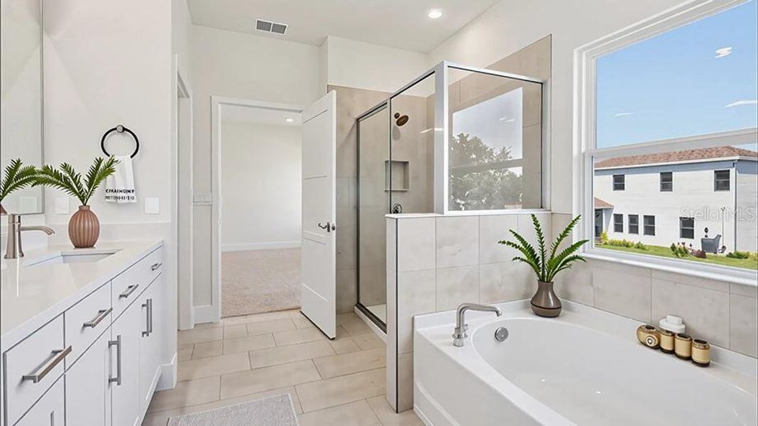 Furnished interior view inside a new home in Ridge at Heath Brook, Ocala (Image 10). Furnished interior view inside a new home in Ridge at Heath Brook, Ocala (Image 10).