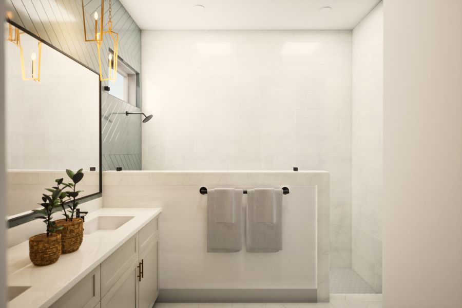 Representative furnished interior of a home built from the The Zinnia by David Weekley Homes in Pecan Square - Gardens, Northlake (Image 3).