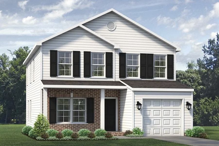 Representative exterior photo of a completed home built from the Irvine by Keystone Homes NC in The Wilcox, Greensboro, NC (Image 37).