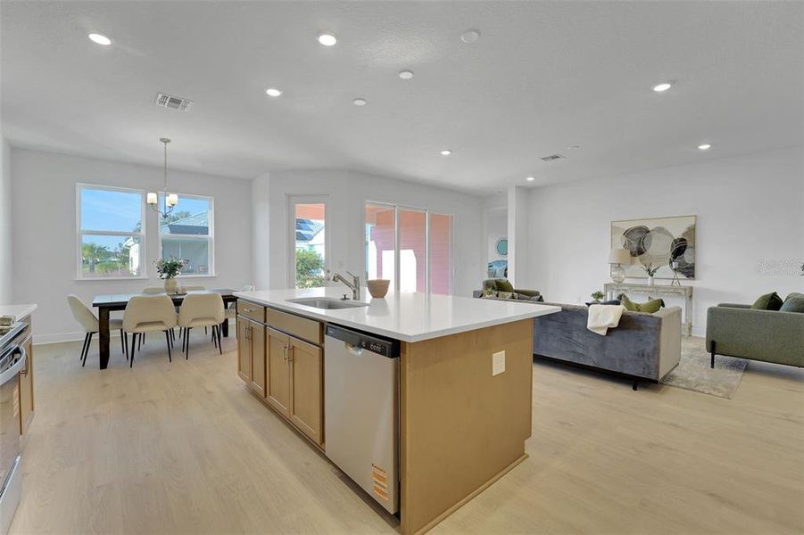 Furnished interior view inside a new home in Green Key Village, Lady Lake (Image 8).