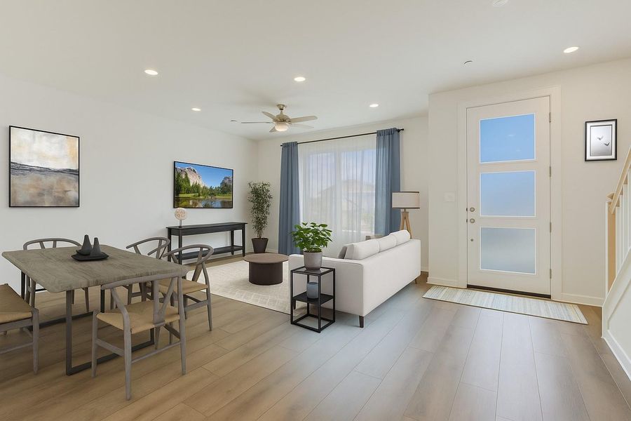 Family Room Staged Family Room Staged