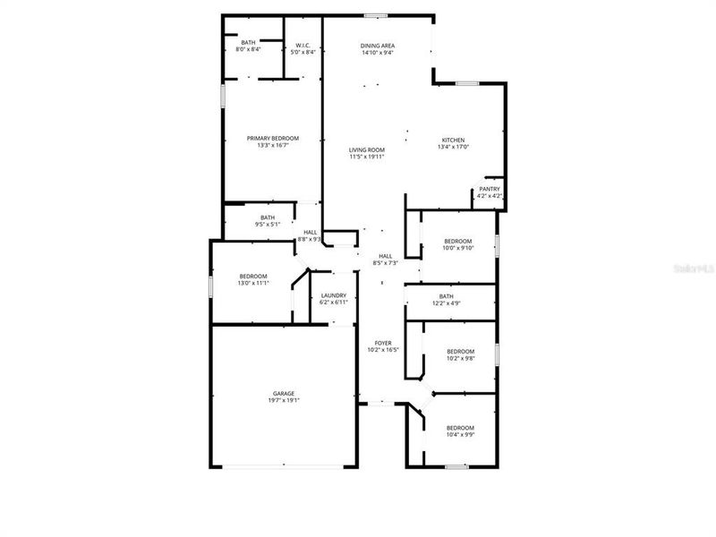 2D floor plan layout of this home in , Poinciana, FL (Image 4). 2D floor plan layout of this home in , Poinciana, FL (Image 4).