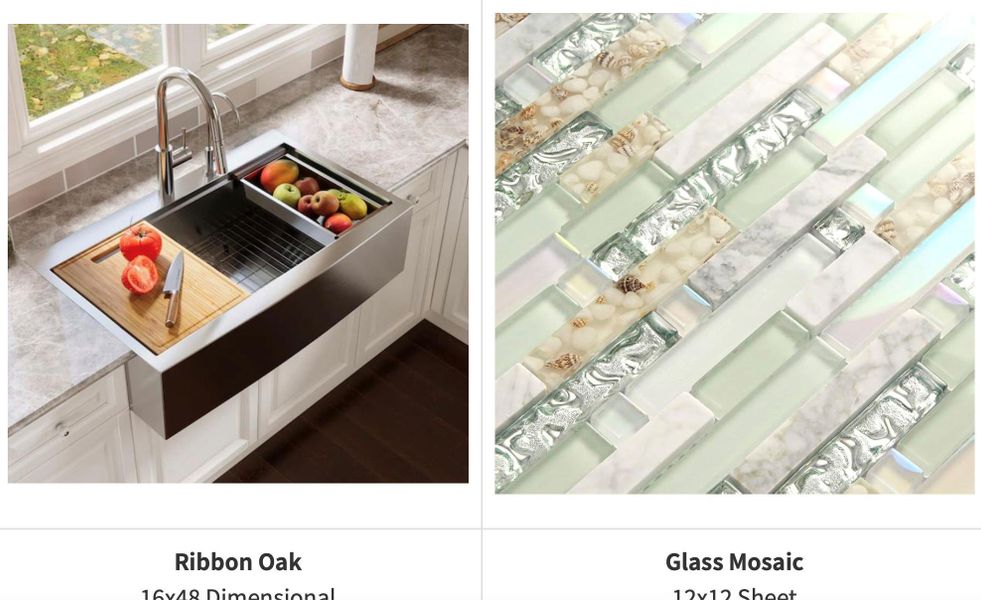 backsplash and sink, more to choose from