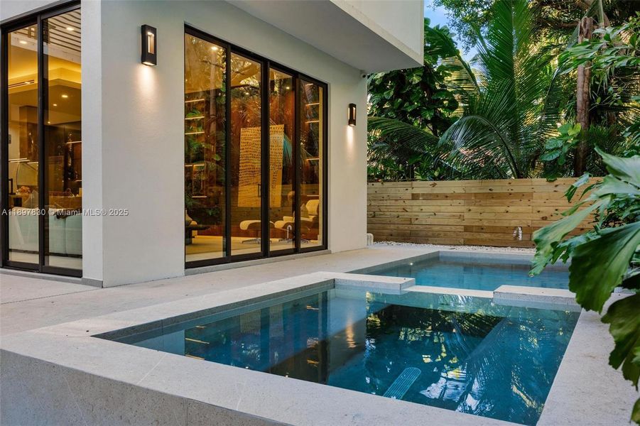 Exterior details and patio area of a home in , Miami (Image 27). Exterior details and patio area of a home in , Miami (Image 27).