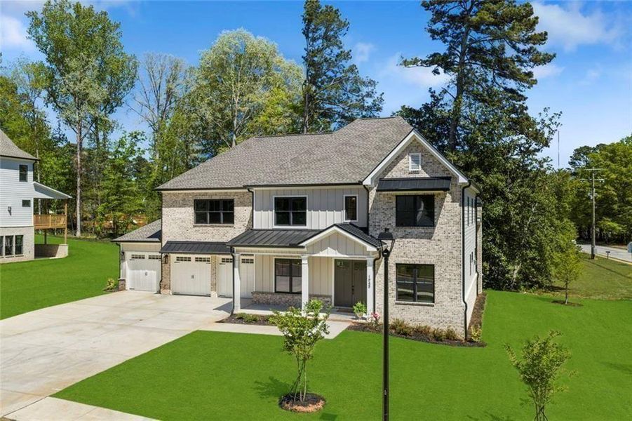 Front exterior of a new home in , Decatur, GA, highlighting curb appeal (Image 25).