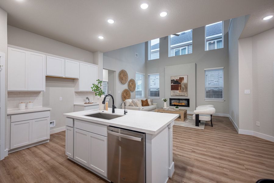 Furnished interior view inside a new home in Stillwater Ranch, San Antonio (Image 17). Furnished interior view inside a new home in Stillwater Ranch, San Antonio (Image 17).