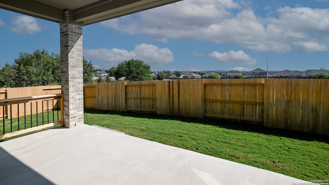 Exterior details and patio area of a home in Cibolo Valley Heights 65', Cibolo (Image 26). Exterior details and patio area of a home in Cibolo Valley Heights 65', Cibolo (Image 26).