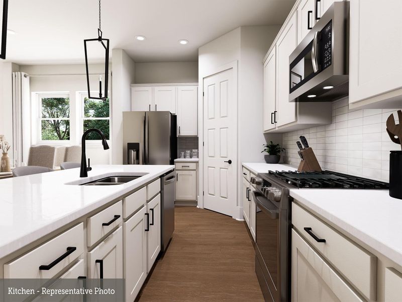 Furnished interior view inside a new home in The Woodlands Hills - Reserve Collection, Willis (Image 13).