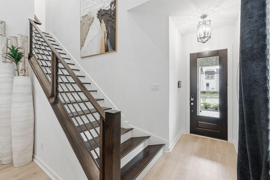 Furnished interior view inside a new home in Bridgeland Central, Cypress (Image 11).