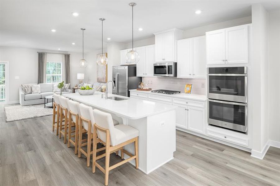 Representative furnished interior of a home built from the Schubert by Ryan Homes in Park Ridge at Sugar Hill, Sugar Hill (Image 3).
