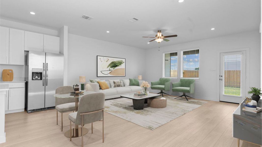 Furnished interior view inside a new home in Lexington Village, Missouri City (Image 4). Furnished interior view inside a new home in Lexington Village, Missouri City (Image 4).