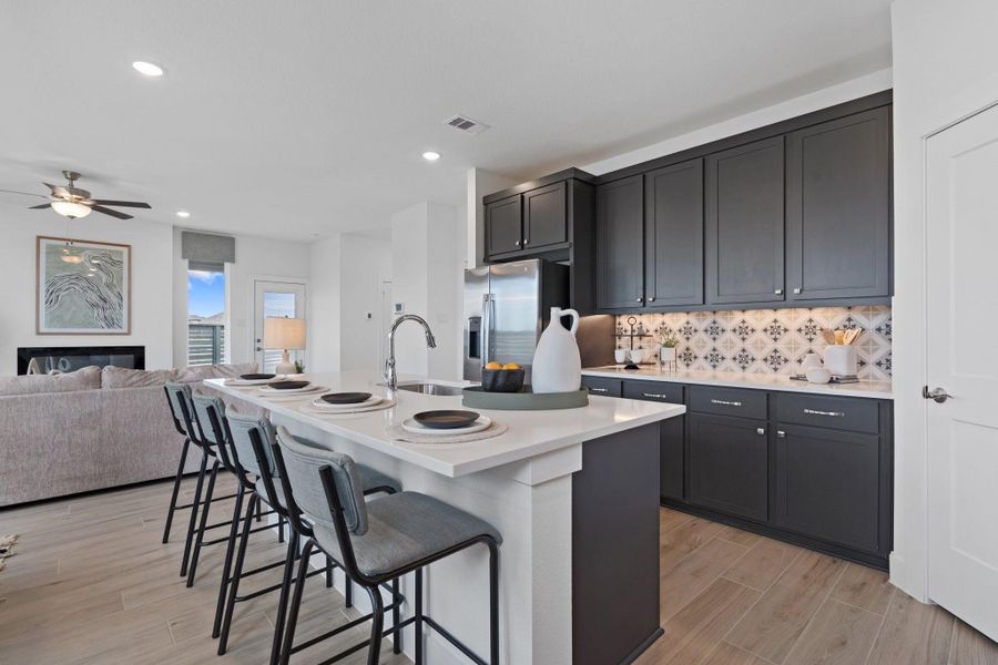 Furnished interior view inside a new home in Bridgeland Courtyard, Cypress (Image 10).